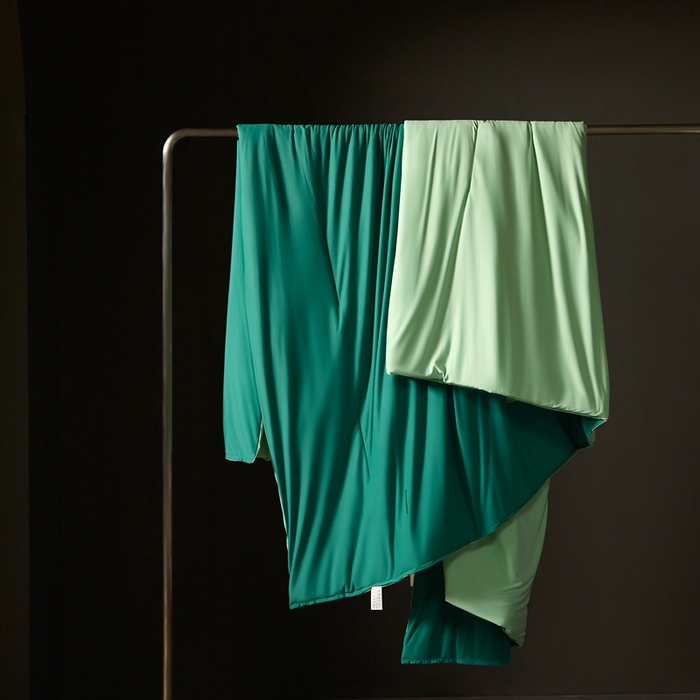 91家纺网 家纺一手货源 找家纺 朵美2025新款恒温深睡夏被含精致礼品袋 马卡龙-松绿