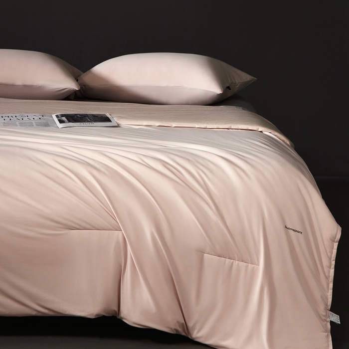 91家纺网 家纺一手货源 找家纺 朵美2025新款恒温深睡夏被含精致礼品袋 亚朵-橘雾粉