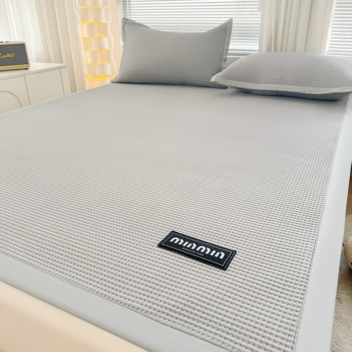 91家纺网 家纺一手货源 找家纺 如一 2025新款A类PE冰豆豆复合三明治凉席时尚款 时尚-摩登灰