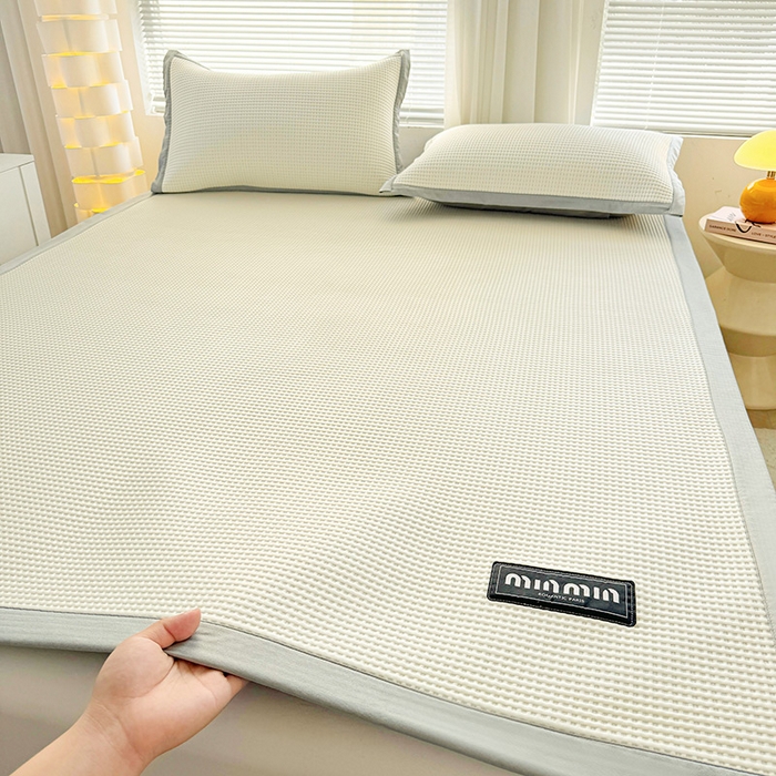 如一 2025新款A类PE冰豆豆复合三明治凉席时尚款 时尚-奶昔白