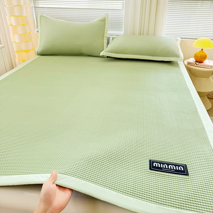 如一 2025新款A类PE冰豆豆复合三明治凉席时尚款 时尚-莫奈绿