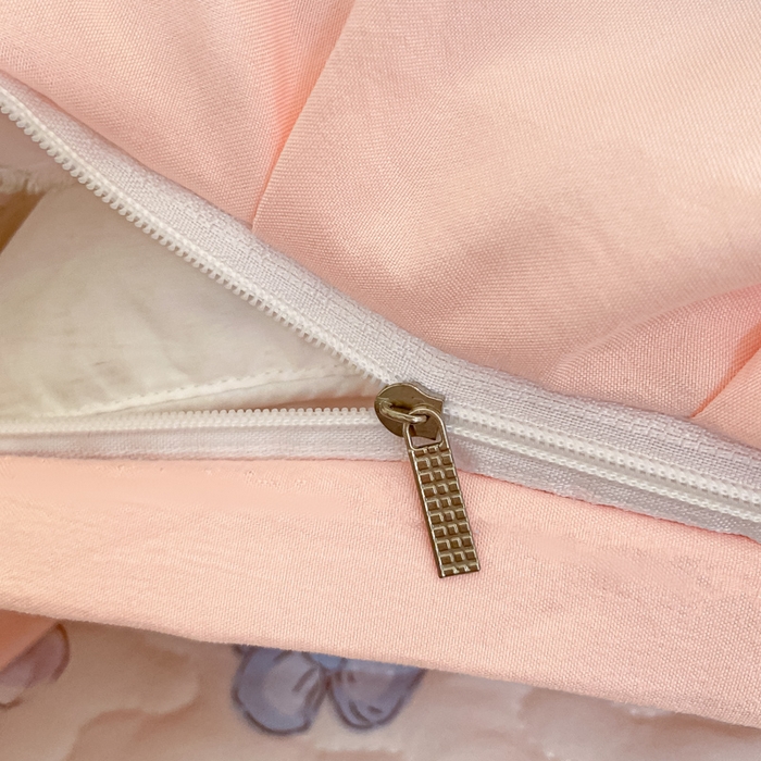 91家纺网 家纺一手货源 找家纺 米柳2025新款水洗棉床盖四件套 茉莉兔