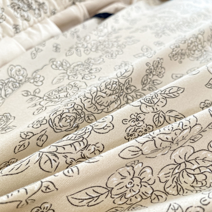 91家纺网 家纺一手货源 找家纺 米柳2025新款水洗棉床盖四件套 茉颜