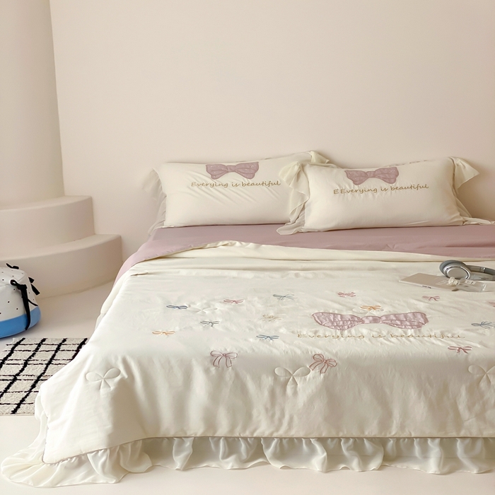 91家纺网 家纺一手货源 找家纺 （总）星野 2025新款天丝雪精灵夏被-甜甜酱