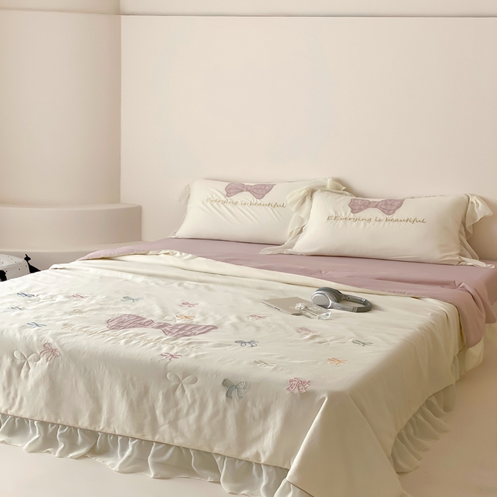 91家纺网 家纺一手货源 找家纺 （总）星野 2025新款天丝雪精灵夏被-甜甜酱