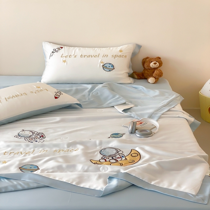 91家纺网 家纺一手货源 找家纺 （总）星野 2025新款蚕丝夏被-太空漫游