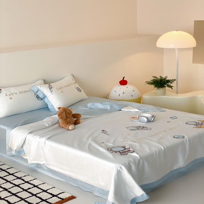 91家纺网 家纺一手货源 找家纺 （总）星野 2025新款蚕丝夏被-太空漫游