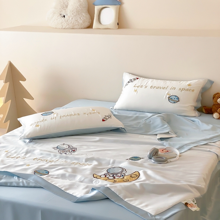 91家纺网 家纺一手货源 找家纺 （总）星野 2025新款蚕丝夏被-太空漫游