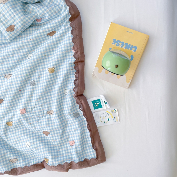 91家纺网 家纺一手货源 找家纺 （总）千朵2025新款全棉60支单层纱花边夏被