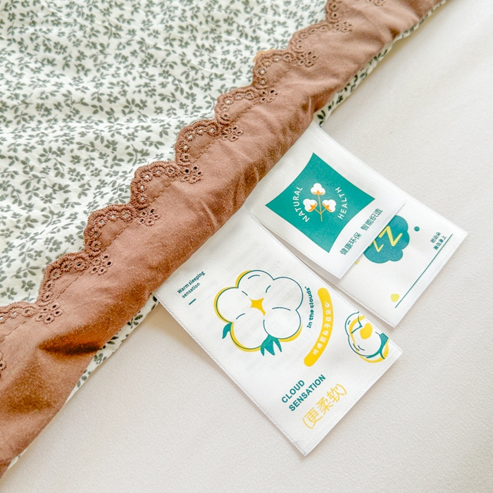 91家纺网 家纺一手货源 找家纺 2025新款全棉60支单层纱花边夏被 可爱软萌