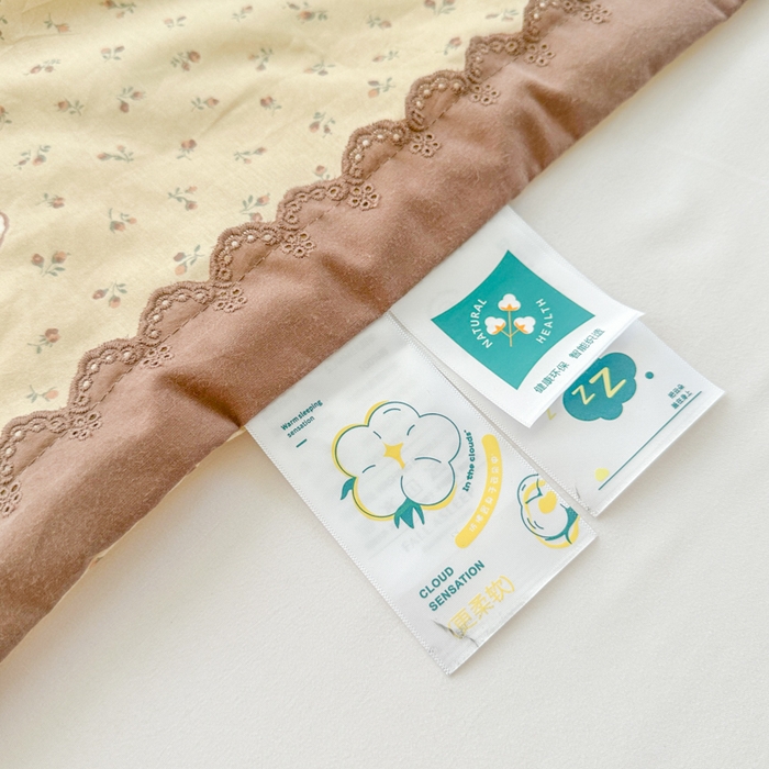 91家纺网 家纺一手货源 找家纺 2025新款全棉60支单层纱花边夏被 摩伊