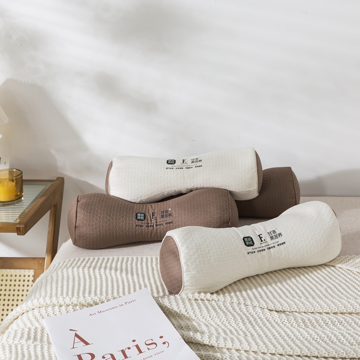 91家纺网 家纺一手货源 找家纺 （总）境月枕芯坊 2025新款黑苦荞颈椎养护枕-咖色