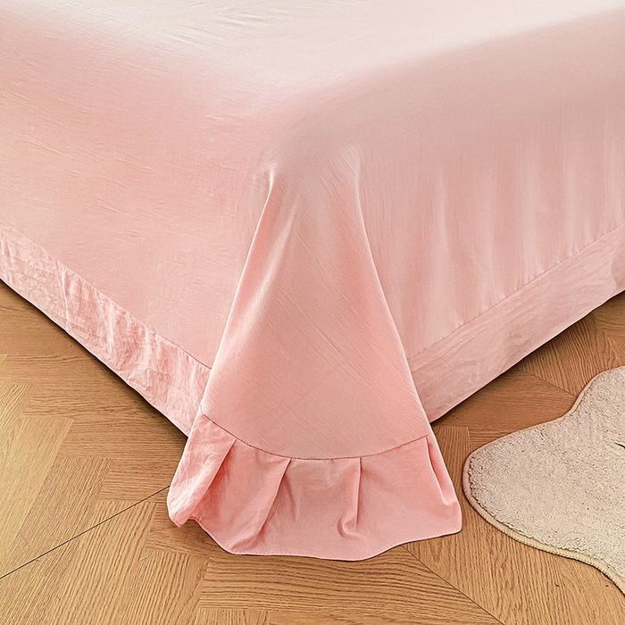 91家纺网 家纺一手货源 找家纺 （总）大麦乐田 2025新款刺绣床裙款四件套-轻舞飞扬