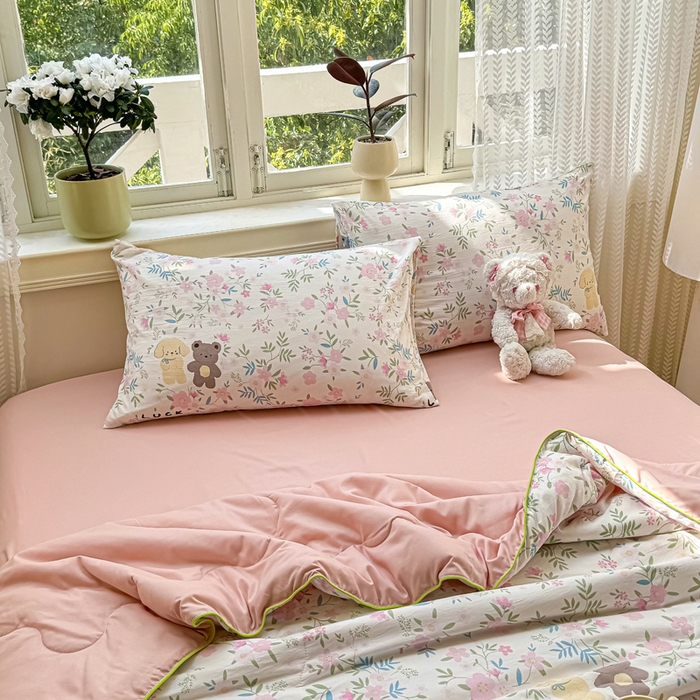 91家纺网 家纺一手货源 找家纺 （总）丝芙妮家居（原乐视家纺） 2025春夏新款针织棉卡通印花夏被夏凉被空调被