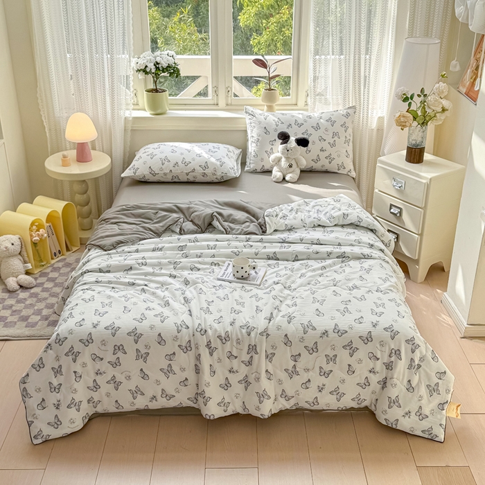 91家纺网 家纺一手货源 找家纺 （总）丝芙妮家居（原乐视家纺） 2025春夏新款针织棉卡通印花夏被夏凉被空调被