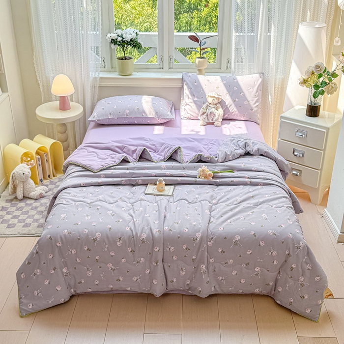 91家纺网 家纺一手货源 找家纺 （总）丝芙妮家居（原乐视家纺） 2025春夏新款针织棉卡通印花夏被夏凉被空调被