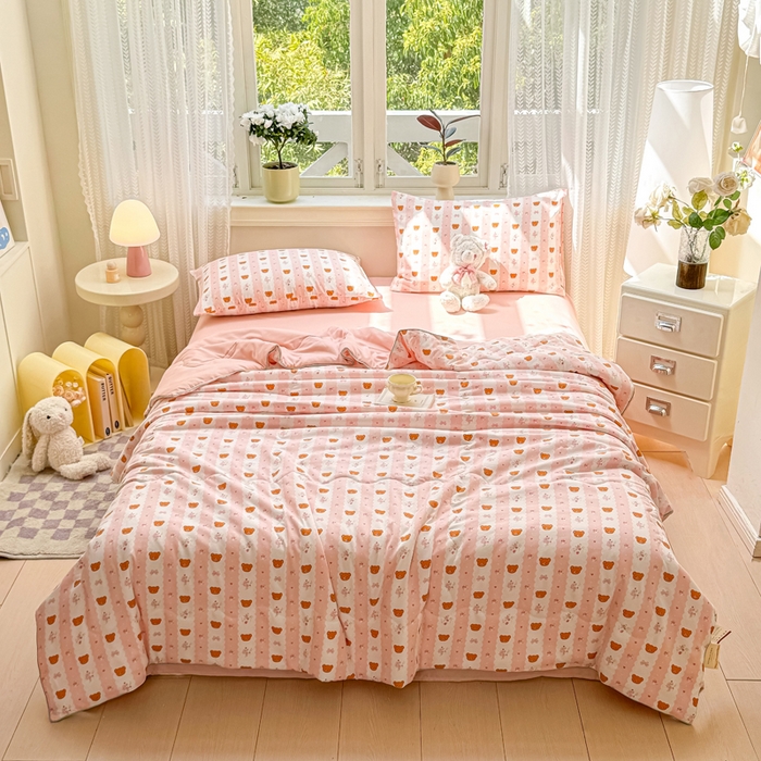 91家纺网 家纺一手货源 找家纺 （总）丝芙妮家居（原乐视家纺） 2025春夏新款针织棉卡通印花夏被夏凉被空调被