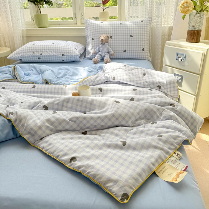 91家纺网 家纺一手货源 找家纺 丝芙妮家居（原乐视家纺） 2025春夏新款针织棉卡通印花夏被夏凉被空调被 捕梦