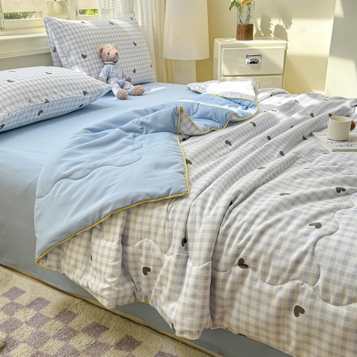 91家纺网 家纺一手货源 找家纺 丝芙妮家居（原乐视家纺） 2025春夏新款针织棉卡通印花夏被夏凉被空调被 捕梦