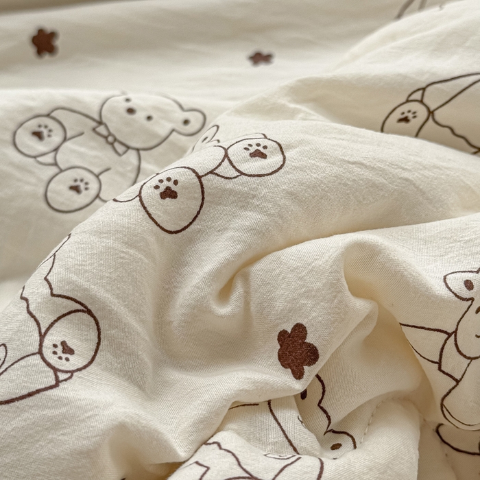 91家纺网 家纺一手货源 找家纺 丝芙妮家居（原乐视家纺） 2025春夏新款针织棉卡通印花夏被夏凉被空调被 澳丁小熊