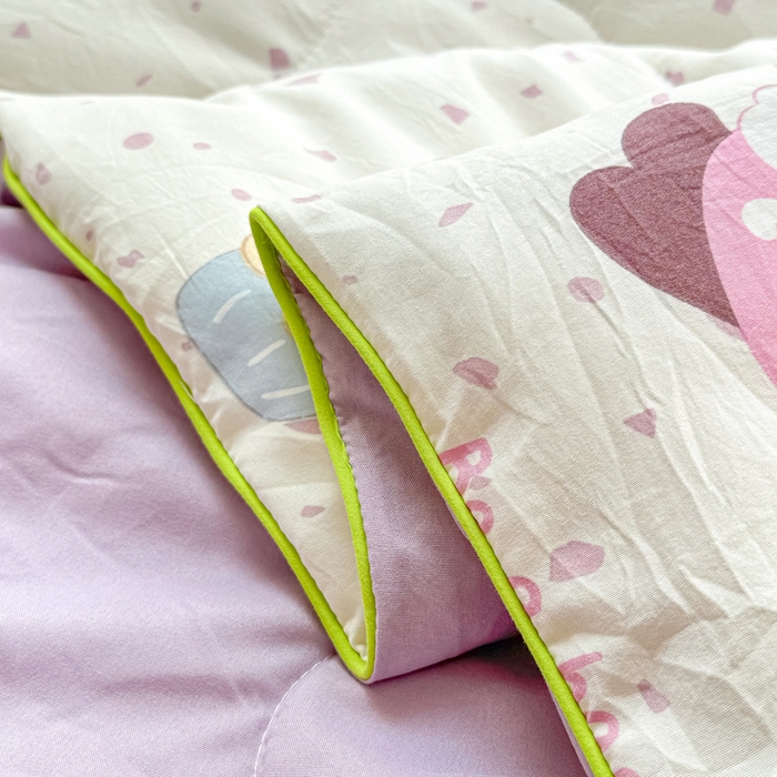 91家纺网 家纺一手货源 找家纺 丝芙妮家居（原乐视家纺） 2025春夏新款针织棉卡通印花夏被夏凉被空调被 布丁狗