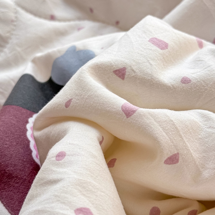 91家纺网 家纺一手货源 找家纺 丝芙妮家居（原乐视家纺） 2025春夏新款针织棉卡通印花夏被夏凉被空调被 布丁狗