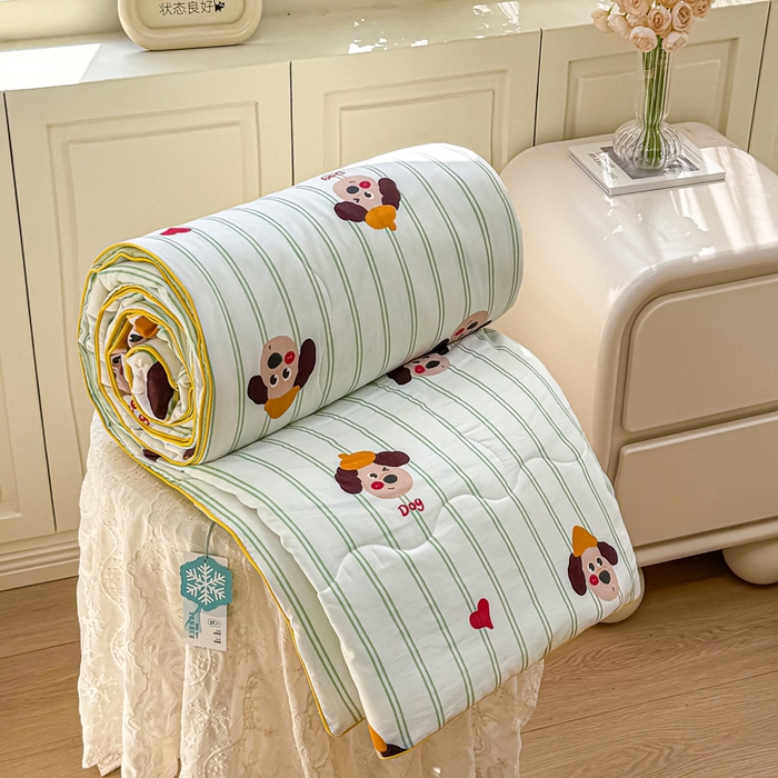 91家纺网 家纺一手货源 找家纺 丝芙妮家居（原乐视家纺） 2025春夏新款针织棉卡通印花夏被夏凉被空调被 哈基米