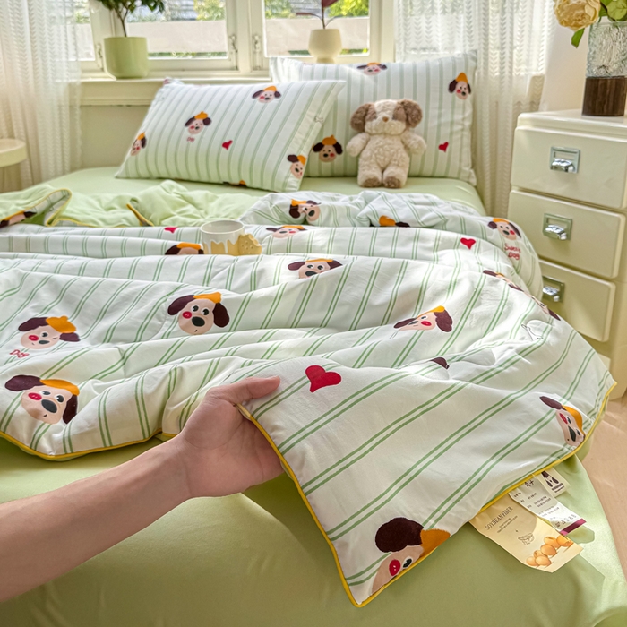 91家纺网 家纺一手货源 找家纺 丝芙妮家居（原乐视家纺） 2025春夏新款针织棉卡通印花夏被夏凉被空调被 哈基米