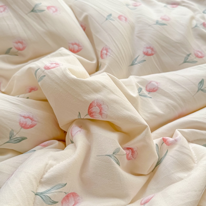 91家纺网 家纺一手货源 找家纺 丝芙妮家居（原乐视家纺） 2025春夏新款针织棉卡通印花夏被夏凉被空调被 花晨