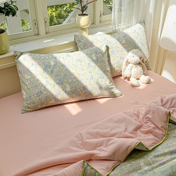 91家纺网 家纺一手货源 找家纺 丝芙妮家居（原乐视家纺） 2025春夏新款针织棉卡通印花夏被夏凉被空调被 可可庄园