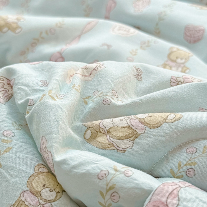 91家纺网 家纺一手货源 找家纺 丝芙妮家居（原乐视家纺） 2025春夏新款针织棉卡通印花夏被夏凉被空调被 露西娅