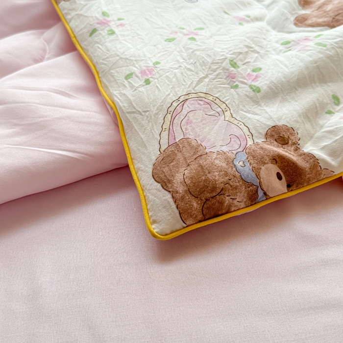 91家纺网 家纺一手货源 找家纺 丝芙妮家居（原乐视家纺） 2025春夏新款针织棉卡通印花夏被夏凉被空调被 洛米熊