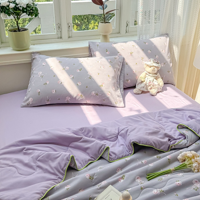 91家纺网 家纺一手货源 找家纺 丝芙妮家居（原乐视家纺） 2025春夏新款针织棉卡通印花夏被夏凉被空调被 奈美