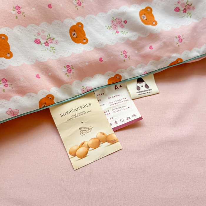 91家纺网 家纺一手货源 找家纺 丝芙妮家居（原乐视家纺） 2025春夏新款针织棉卡通印花夏被夏凉被空调被 起司熊