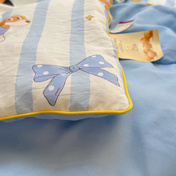 91家纺网 家纺一手货源 找家纺 丝芙妮家居（原乐视家纺） 2025春夏新款针织棉卡通印花夏被夏凉被空调被 俏皮狗