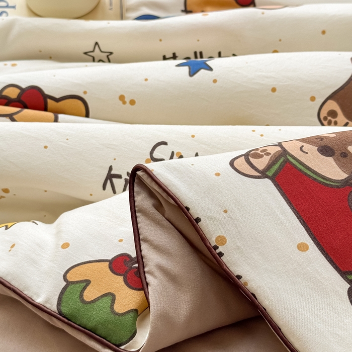 91家纺网 家纺一手货源 找家纺 丝芙妮家居（原乐视家纺） 2025春夏新款针织棉卡通印花夏被夏凉被空调被 甜甜乐园