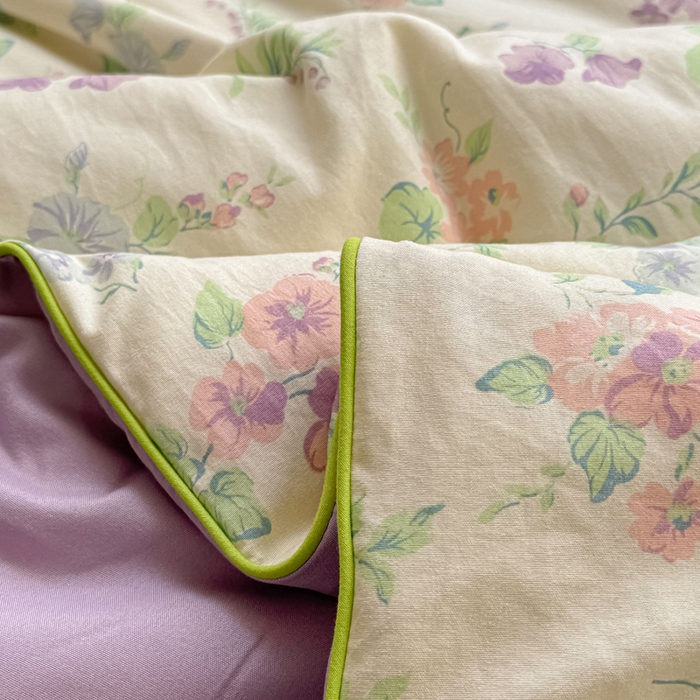 91家纺网 家纺一手货源 找家纺 丝芙妮家居（原乐视家纺） 2025春夏新款针织棉卡通印花夏被夏凉被空调被 小美好