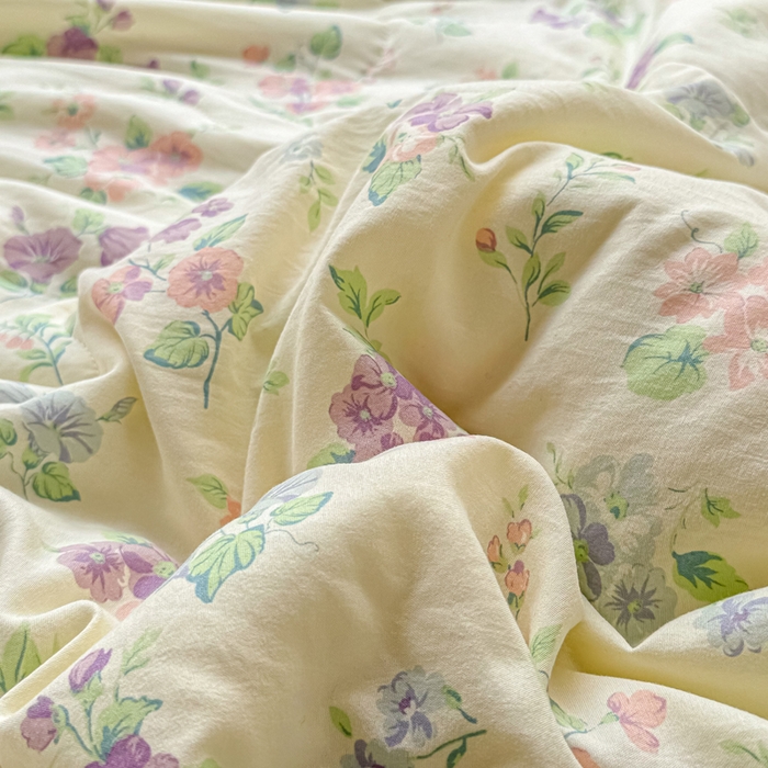 91家纺网 家纺一手货源 找家纺 丝芙妮家居（原乐视家纺） 2025春夏新款针织棉卡通印花夏被夏凉被空调被 小美好