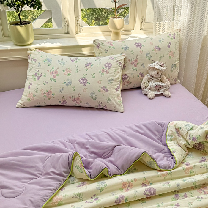 91家纺网 家纺一手货源 找家纺 丝芙妮家居（原乐视家纺） 2025春夏新款针织棉卡通印花夏被夏凉被空调被 小美好