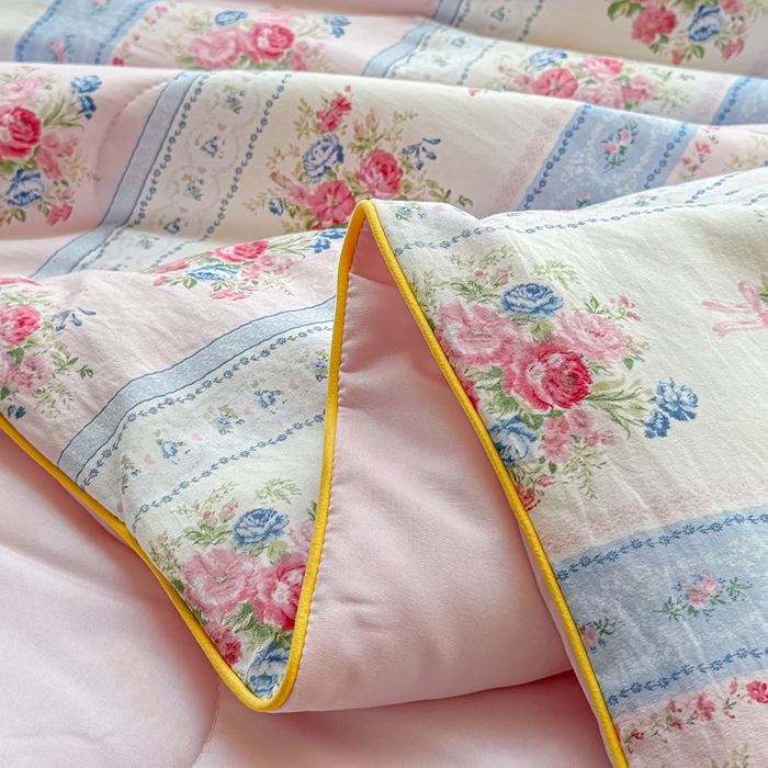 91家纺网 家纺一手货源 找家纺 丝芙妮家居（原乐视家纺） 2025春夏新款针织棉卡通印花夏被夏凉被空调被 絮语