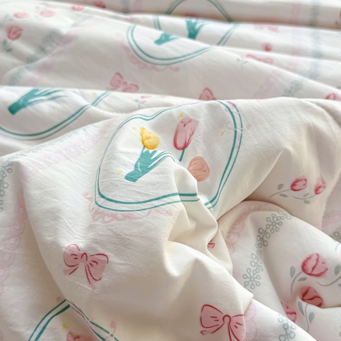 91家纺网 家纺一手货源 找家纺 丝芙妮家居（原乐视家纺） 2025春夏新款针织棉卡通印花夏被夏凉被空调被 优朵