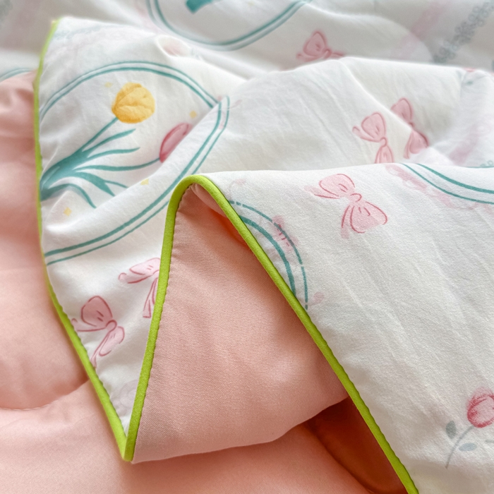 91家纺网 家纺一手货源 找家纺 丝芙妮家居（原乐视家纺） 2025春夏新款针织棉卡通印花夏被夏凉被空调被 优朵