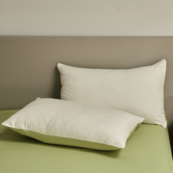 91家纺网 家纺一手货源 找家纺 眠博士 2025新款60贡缎提花四件套 60贡缎-提花雅白+绿