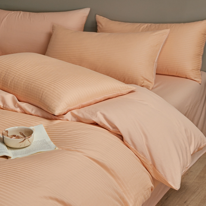 眠博士 2025新款60贡缎提花四件套 60贡缎-提花橘粉