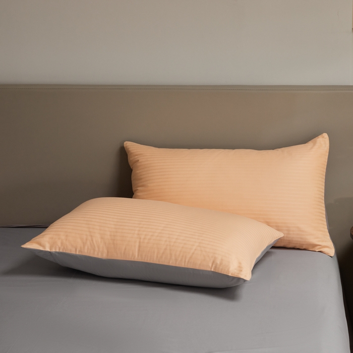 91家纺网 家纺一手货源 找家纺 眠博士 2025新款60贡缎提花四件套 60贡缎-提花橘粉+灰