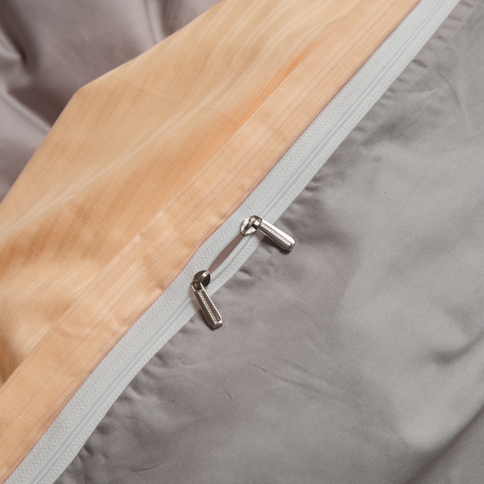 91家纺网 家纺一手货源 找家纺 眠博士 2025新款60贡缎提花四件套 60贡缎-提花橘粉+灰