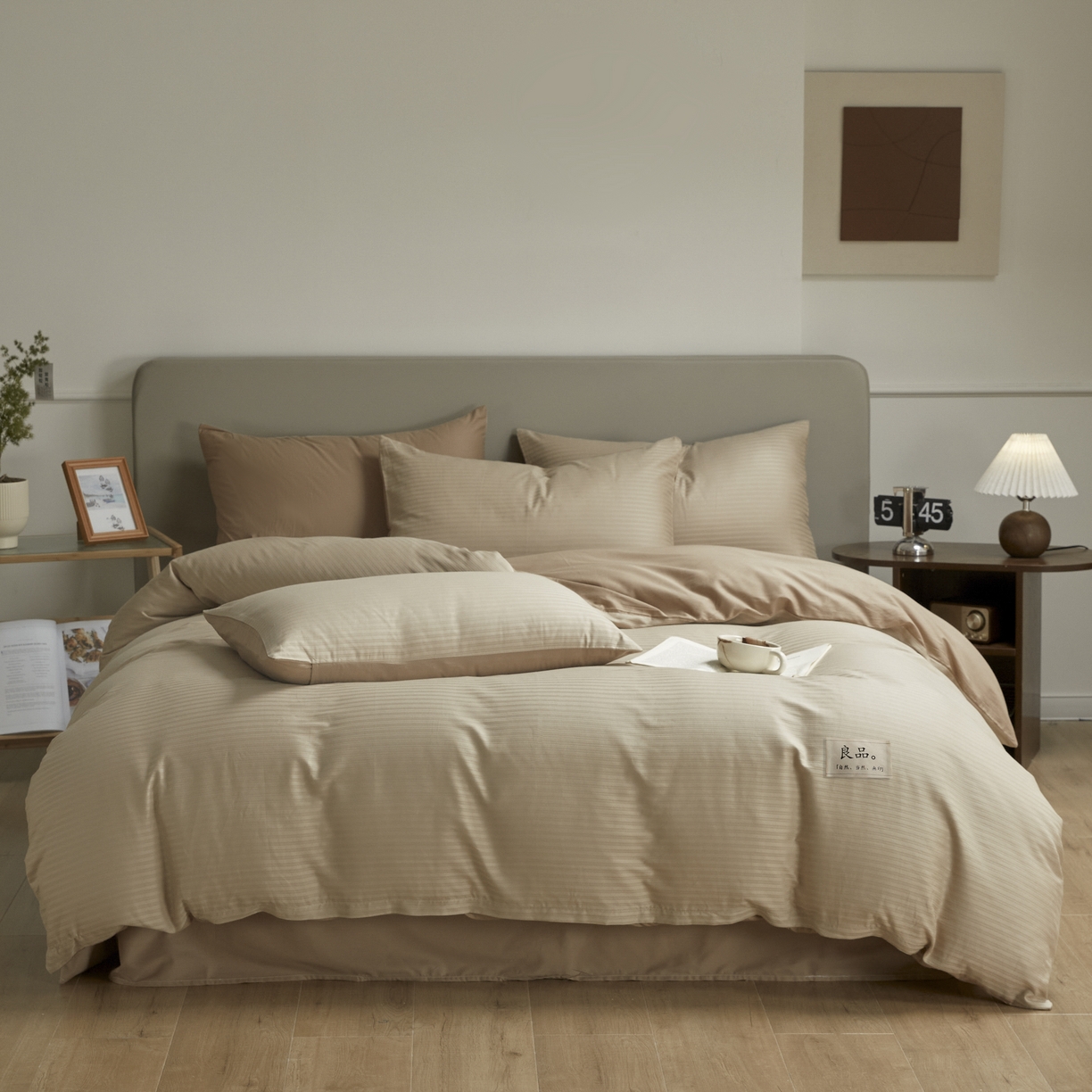 91家纺网 家纺一手货源 找家纺 眠博士 2025新款60贡缎提花四件套 60贡缎-提花雅咖