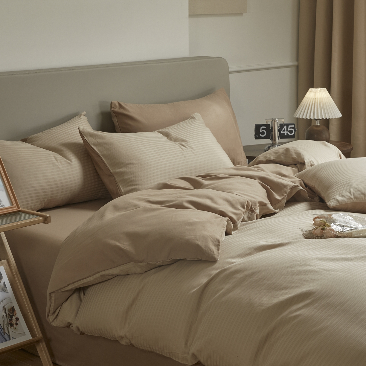 91家纺网 家纺一手货源 找家纺 眠博士 2025新款60贡缎提花四件套 60贡缎-提花雅咖