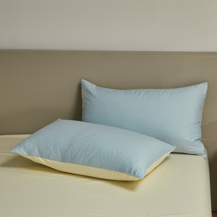 91家纺网 家纺一手货源 找家纺 眠博士 2025新款60贡缎提花四件套 60贡缎-提花雅蓝+黄