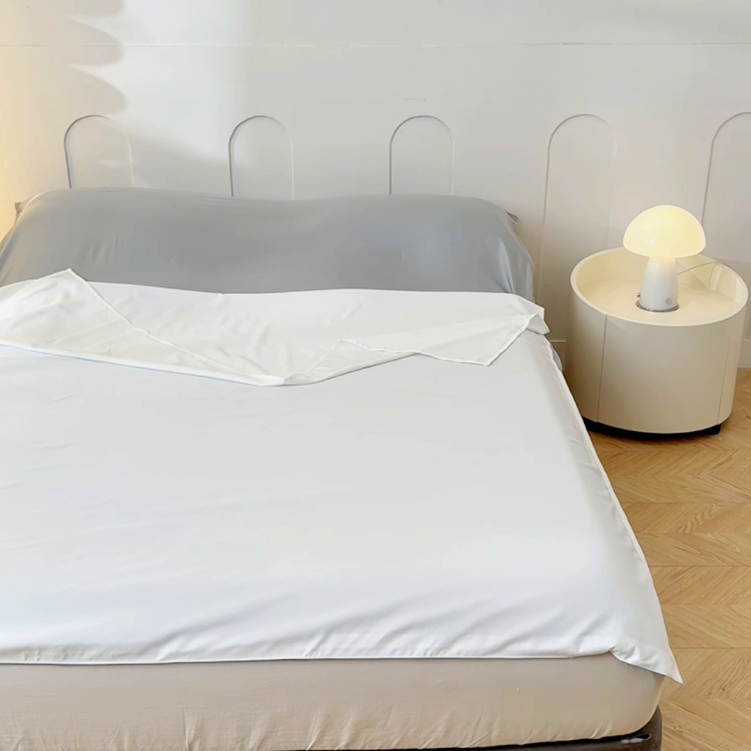 91家纺网 家纺一手货源 找家纺 （总）爱彼家纺 2025新款夏季冰丝纯色旅行睡袋-系列一